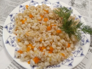 Перловка с овощами 